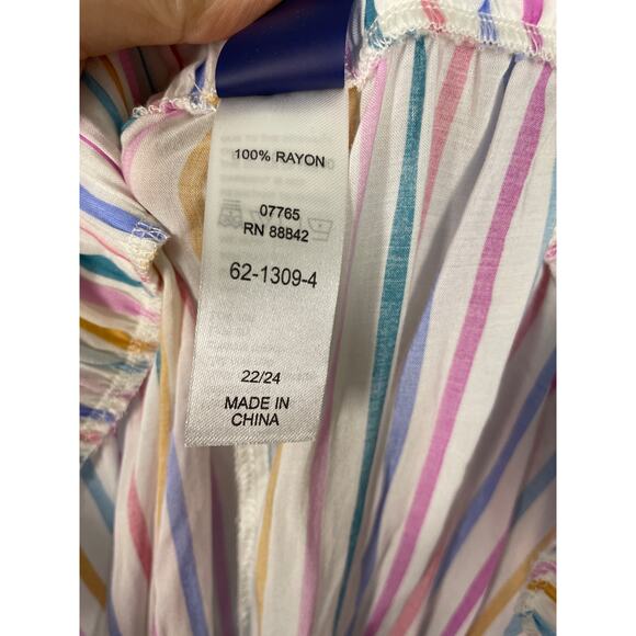 Swimsuits for All, Size 22/24, Pastel Maxi Cover-up, Strapless Rayon Lightweight - Picture 4 of 7